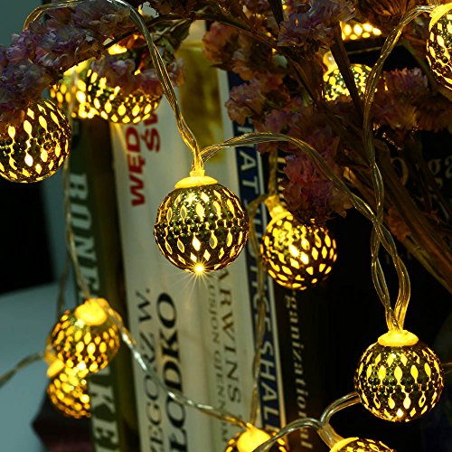 lederTEK, Solar Lichterkette 3,5m 10 LED Kugel warmweiß mit Lichtsensor Weihnachtsbeleuchtung, Beleuchtung für Haushalt, Hochzeit, Weihnachten - 4