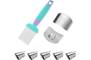 JINTANG 8-piece finger guard, 5-piece finger guard + 1-piece onion holder slicer + 2-piece safety cutter shield outil de cuisine pour éviter les blessures lors de la coupe des légumes
