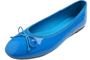 Feversole Women's Round Toe Cute Bow Trim Ballet Flats, Ballerine Punta Tonda Decorate con Un Grazioso Fiocco da Donna