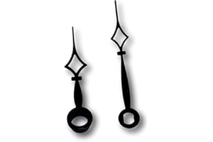 Uhren Pevak® Uhrzeiger Schwarz 38mm/27mm passend für Junghans W838 W817 Quarz Zeiger mit Eurolochung (01106/7)