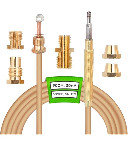 Thermoelement Universal 150cm | Für Backofen & Gasgeräte | Mit 5 Muttern | 5 Jahre Garantie | ONIX TECH