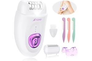 BUBBACARE Elektrischer Epilierer für Damen, 2 in 1 Epilierer mit LED-Licht für Achselhöhlen, Beine, Arme, Epilierers für Beine, Epilierers für das Gesicht, Elektrorasierer und Epilierers