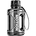 Ogetok 1.5L Large Water Bottle 50oz Black Water Jug, 0.4 Gallon Sports Gym Drink Container with Handle, Leakproof BPA Free Big Water Bottle to Ensure You Drink Enough Water Daily for Outdoor Fitness
