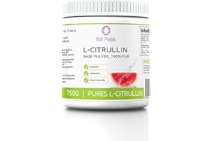 L Citrullin 100% Pure kein Malat, Vitalstoff,Fitness Booster, steigert Arginin Wirkung+Durchblutung, Muskelaufbau,Vegan, 750g Base Pulver, Pur Prana