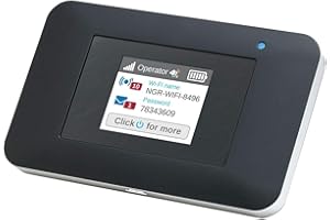 NETGEAR Wifi Portatil 4G AC797, Velocidad hasta 400 Mbps, Conecta hasta 15 Dispositivos WiFi, funciona con cualquier SIM