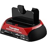Tccmebius TCC-S862-UK USB 2.0 to 2.5 3.5 Inch SATA IDE Dual Slots External Hard Drive Docking Station with All in 1 Card Read
