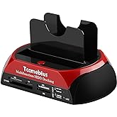 Tccmebius TCC-S862-UK USB 2.0 to 2.5 3.5 Inch SATA IDE Dual Slots External Hard Drive Docking Station with All in 1 Card Read