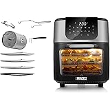 Princess Friggitrice ad Aria Forno Deluxe, 1800 W, 11 Litri, Schermo Tattile Digitale, 10 Programmi Preimpostati, Girapollo e