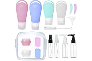 GIGMETA Silikon Reiseflaschen, Reiseflasche 16 Stück Silikon Reiseflaschen Set, TSA-geprüfte auslaufsichere Reiseflaschen für Shampoo, Lotion, Conditioner, Duschgel, etc.