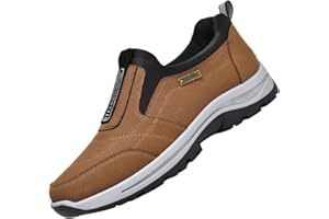 GENERISCH Trekkingschuhe Herren Ohne Schnürsenkel Sportliche Wanderschuhe Herren Sneaker Slip On Sportschuhe Bequem Fitnessschuhe Outdoors Walkingschuhe Flache Sohle Straßenlaufschuhe rutschfest Trainer