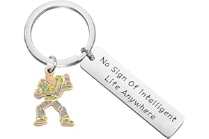 FAADBUK Pixar Toy Story Lover Gifts Buzz Lightyear Intelligent Life Keychain No Sign of Intelligent Life Anywhere jewelry Gifts For Friend Family(Intelligent Life K-S)