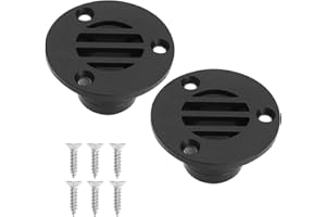 eMagTech 2pcs Drainage Floor Drain 50x30mm Nylon Floor Drain Drainage Pipe Marine Deck Drainage Floor Drain for Yachts Kayaks Deck Drainage Holes Black