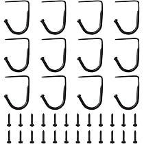 Set di 12 ganci in metallo per tazze, utensili, cappotti, cappelli, cravatte e vasi di fiori (8 ganci singoli + 4 ganci doppi) | Leroy Merlin