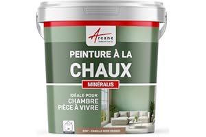 Peinture chaux naturelle : peinture, sans émanation, mineralis - 30 m² (5 kg en 1 couche) Canelle Rose Orange - ARCANE INDUSTRIES