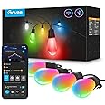 Govee Outdoor LED String Lights, 30m RGBIC WiFi Garden Lights Dimmable Warm White LED Bulbs, IP65 Waterproof Smart APP Control String Lights, Work with Alexa for Backyard, Party