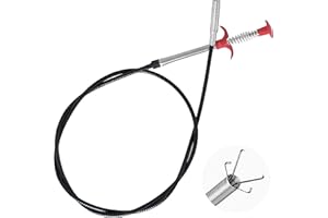 SUNDONIX Drain Snake Toilet Unblocker Tool - 2M Toilet Auger Hair Clog Remover with Claw, 1PCS