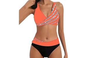 Kobilee Bikini Donna Sexy Push Up Taglia Forte Swimwear Costume Piscina Curvy Due Pezzi Brasiliana Beachwear Imbottito Spiaggia Costumi da Bagno Vita Alta Bikini Triangolo Costume da Bagno Mare