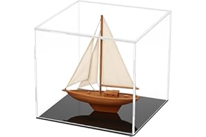 IKOPFLN Vitrine en Acrylique Transparent 20x15x20 cm – Boîte d'Exposition pour Figurines, et Collections, avec Protection Contre la Poussière, Facile à Assembler,Coffret d'Exposition pour Collection