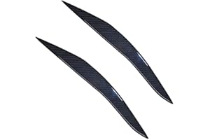 MCK AUTO Front Headlights Eyebrows Cover Lids Glossy Plastic Sticker Tuning Upgrade Modification Carbon Fibre M5 F10 F11 2011 2012 2013 Models Fiber Tuning GB8L2