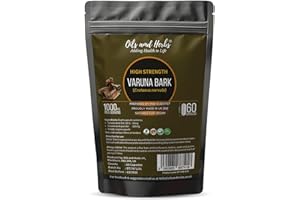 OILS AND HERBS ADDING HEALTH TO LIFE High Strength Varuna Bark Capsule- 2000MG- No fillers or Binders- Made in UK- Prepared by Phd Scientist