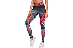 Gellmall Legging taille haute pour femme - Pantalon de yoga imprimé - Pantalon de jogging push-up - Pantalon de fitness pour femme - Legging de sport doux et élastique - Taille S à XL