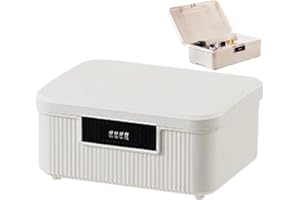 CAKEEYUM Abschließbare Medikamentenbox 9 l doppelschichtige Box mit Zahlenschloss robuste abschließbare Aufbewahrungsbox auslaufsichere Medikamentenbox für Küche Zuhause Schule Büro weiße Me