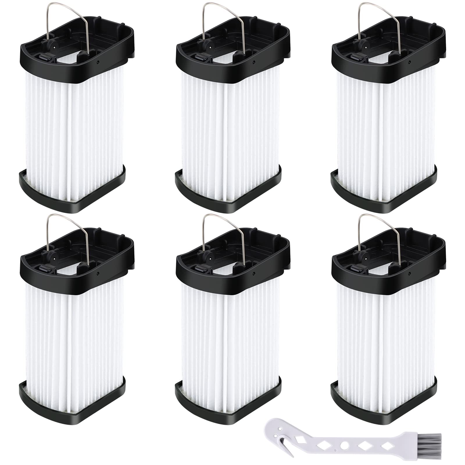 Erinice 6 Pack Replacement Fabric Filter Compatible with Shark Cordless Handheld Vacuum WANDVAC WV401 WV401BL WV401PK WV403BR WV410PR WV410BL Compare to Part XFFWV400