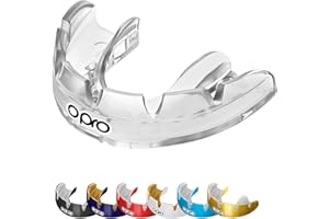 OPRO Instant Custom-Fit Mouthguard for Braces – Gum Shield Adult (Age 10+) – OPRO Mouth Guard Boxing and MMA, Easy Self-Fit Gum Shield Rugby and Hockey - Maximum Protection with Dental Warranty
