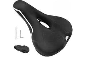 HOMOTO Selle Velo Confortable, Selle VTT Gel Selle de Vélo avec Fonction d'Amortisseur, Accessoire Velo pour Homme Femme VTT Vélos/Velo Electrique/Vélo de Route