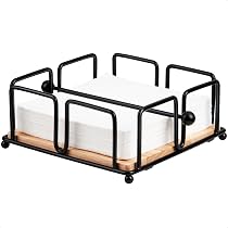 Portatovaglioli In Metallo Nero Con Motivo Azteco - Per Tavolo, 13,5x12,5x5 Cm, Per Casa, Ristorante, Feste