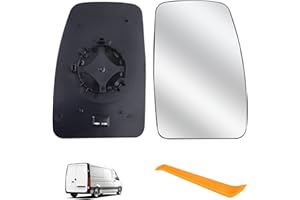HTTYHT Mirror Glass Replacement for Renault Master 2010-2021/Opel Movano 2010-2023/Nissan NV400 2010-2021 Heated Replacement Mirror Glass Passenger Side Wing Mirror Rear View Mirror Glass (Right)