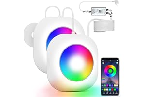 LyLmLe 40W Luci LED per Piscina, 12V Smart LED Piscina Sommergibili Dimmerabile, IP68 Impermeabile Magnetico Piscinas Faro per Piscinas Fuori Terra