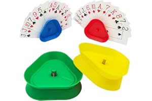 DZAY Spielkartenständer Spielkarten Halter Poker,4 Stück Dreieck Spielkarten Halter,Games Kartenhalter Karten Spiele Ohne Hände Kinder,Kartenständer für Kinder Behinderte Erwachsene Senioren