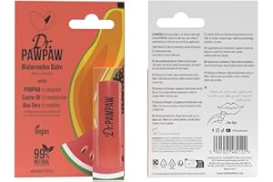 DR. PAWPAW ORIGINAL BALM Dr.PawPaw Watermelon Balm – Multi-Purpose Hydration for Lips, Skin, Hair & Nails – Vegan Formula with 99% Natural Ingredients – Travel-Friendly - 4g
