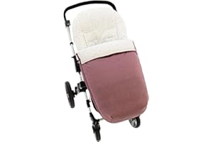 Saco Silla de Paseo Universal Rosy Fuentes- Saco Carrito Bebé - Funda de silla de paseo - Equipado para ser Ajustado perfectamente 0-rosa empolvado
