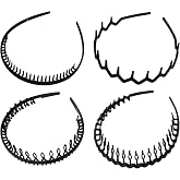 Qufiiry 4 Pieces Curly Hair Headband, Plastic Headbands, Men's Hair Headband, Wavy Sports Hair Hoop, Non-Slip Hair Hoop for M