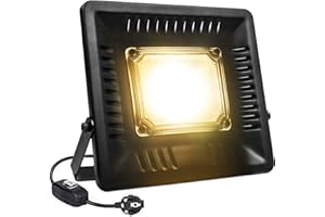 Lámpara Planta 50W COB LED Espectro Completo Crece Lluminación de Plantas Relassy IP67 Impermeable Lámpara LED para Plantas de Interior y Exterior Hortícola Luz Ultrafino