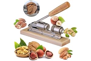 WELLXUNK Nussknacker, Walnussknacker, Haselnussknacker, Retro Design-Nussknacker, größenverstellbar, für große und kleine Nüsse