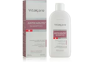 DIAMOND INTERNATIONAL Vitalcare | Swiss - Shampoo Anticaduta Donna, Shampoo Rivitalizzante e Fortificante, Contrasta la Caduta dei Capelli, con Vitamine E, B3 e Complesso di Molecole Follicusan, 250 ml