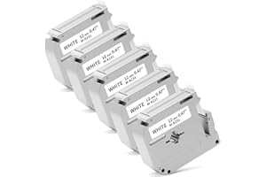 MARKFIELD Compatibile per Brother PTouch Nastro M-K231 MK231 M-K231s MK231SBZ MK-231BZ 12mm x 8m Etichette, Compatibile per Brother PT-65 PT-60 PT-55 PT-75 PT-85 PT-90 PT-M95, Nero su Bianco