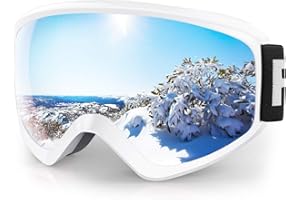 Findway Gogle narciarskie dla dzieci, gogle narciarskie na snowboard, odrzutowiec, śnieg, dla chłopców, dziewcząt, dzieci, juniorów, nastolatków, wiek 3, 4, 5, 6, 7, 8, 9, 10, 11, 12, 13, 14, 15, 16