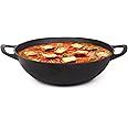 The Indus Valley Pre-Seasoned Cast Iron Kadai with Flat Handles | Medium, 10.5 inch/27 cm, 2.5Ltr, 2.5kg | Naturally Nonstick Kadhai, 100% Pure & Toxin-Free, No Chemical Coating