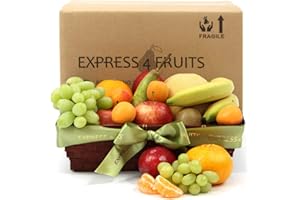 EXPRESS4FRUITS Orchards Delight Fruit Basket - Fruit Gift Baskets and Gift Hampers with Next Day UK delivery with Personal Message attached