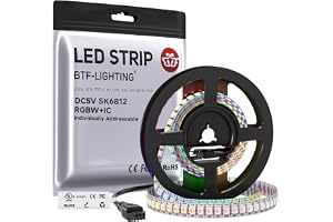BTF-LIGHTING RGBW RGBNW naturlig vit SK6812 (liknande WS2812B) 1 m 144 lysdioder/pixels/m individuellt adresserbar flexibel 4