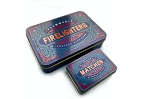 TINIT Firelighter and Match Tin Set (Blue)