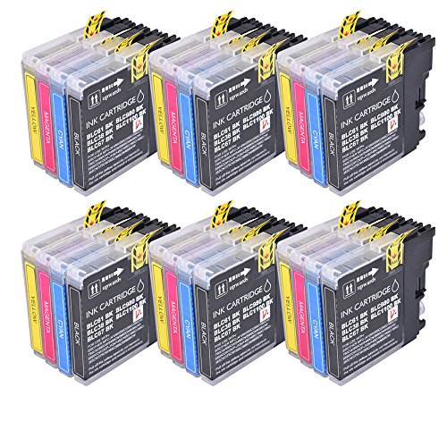 PerfectPrint Kompatibel Tinte Patrone Ersetzen für Brother MFC-250C 255CW 290C 295CN 297C 490CN 5490CN 5890CN 790CW 795CW 6490CW 6890CDW 990CW DCP-145C LC980 (Schwarz/Cyan/Magenta/Gelb, 24-pack)