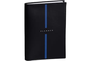 Quo Vadis - Collection : Billy PLAN NOTE 15X21 - - Agenda 16 mois - Semainier avec page de notes - Avec onglets mensuels - Format 15x21cm - Noir - Année 2023-2024