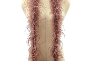 BYNYXI Federboa, 200cm Flauschige Marabu Federboa zum Basteln Natürliche Straußenfeder Schal Feder Boa Weiß Feder Schal Federstola für Damen Kinder Karneval Fasching Stola Kostüm Mottoparty