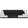 Dpofirs 60% Mini RGB Keyboard, 61 Keys LED Backlight Ergonomic Mechanical Feeling Wired Gaming Keyboard for Office Business Gaming (Black)