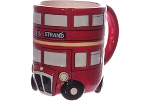 Puckator London Red Routemaster Bus ceramiczny w kształcie kubka, herbata kawa gorące napoje, dekoracyjne pudełko upominkowe, dom kuchnia biuro wysokość 10 cm szerokość 13,5 cm głębokość 8,5 cm
